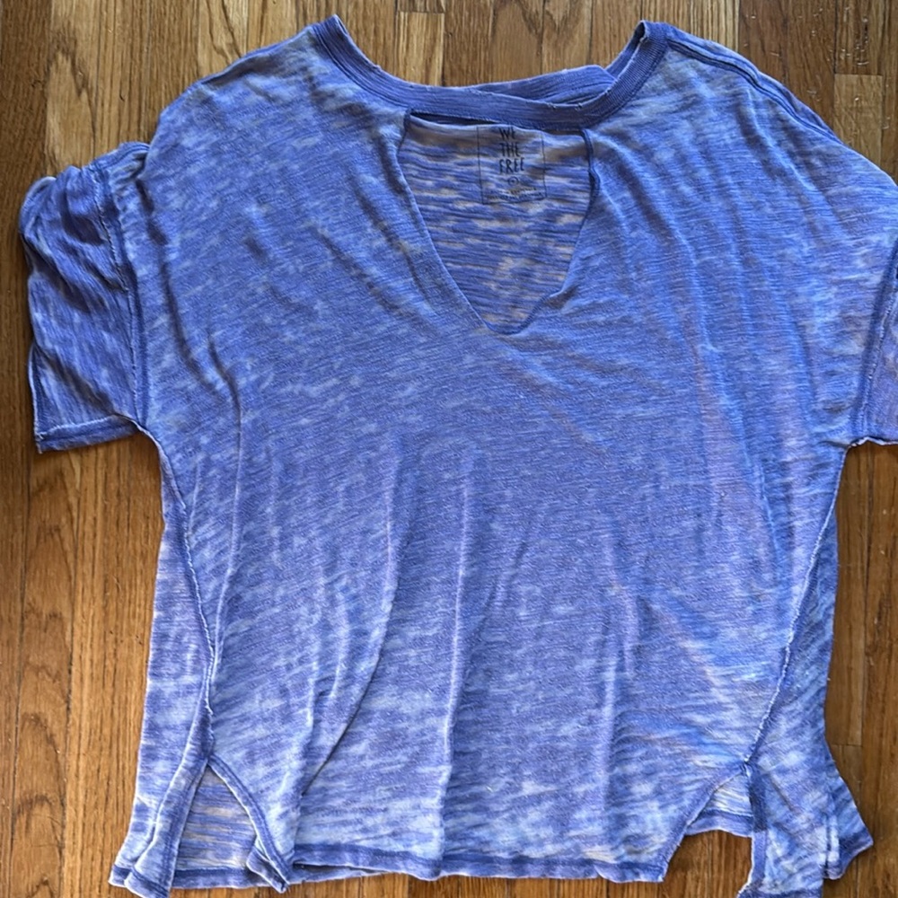 WE THE FREE x FREE PEOPLE: Oversized Jordan Burnout Tee in Purple - Size Small
